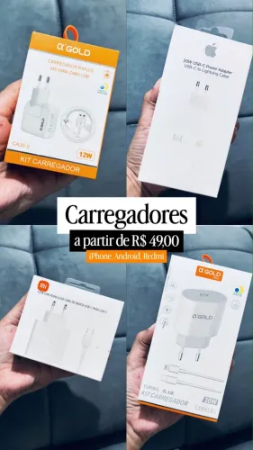Carregadores Turbo para iPhone, Android e Xiaomi - Novo