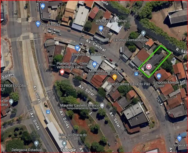 Lote Comercial 611m² | 2 Frentes | Em Frente à Praça | Avenida - Urias Magalhães