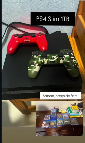 PS4 slim completo impecáveis 