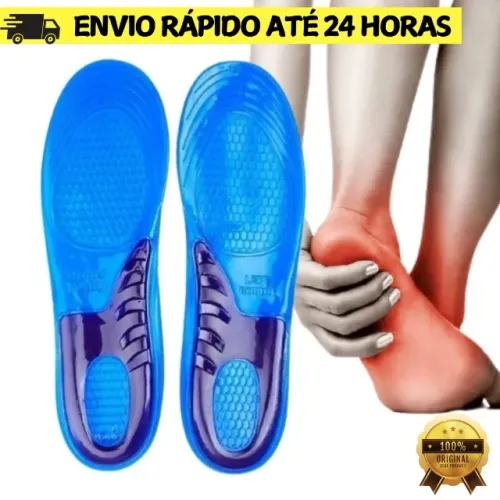 Palmilha Gel Ortopedica Palmilha De Silicone Fascite Plantar 40 A 43