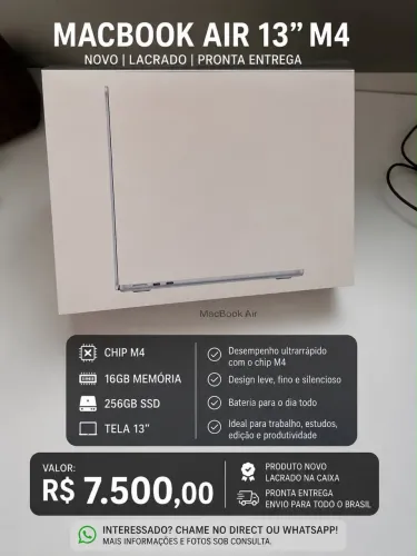 MacBook IM4 13 Polegadas - 16Gb - LACRADO
