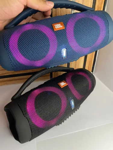 Caixa de som bluetooth booms box 3 mini duplo led varias cores 12an