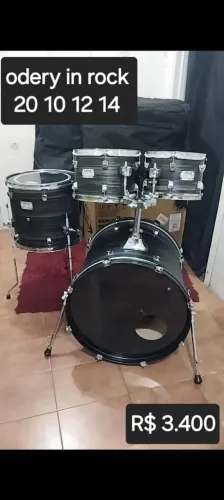 Bateria odery in rock...Estado de nova!!! Shell Pack 20 10 12 14