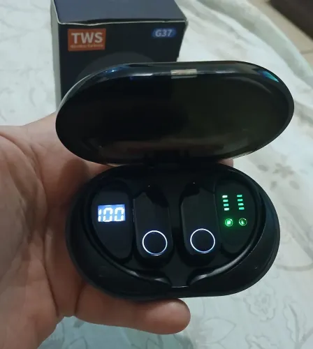 Fone De Ouvido Bluetooth G37 TWS Esportivo Com Gancho