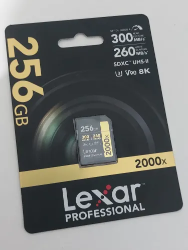 Lexar Professional 2000x SDHC/SDXC UHS-II Cards, Global 256GB GOLD