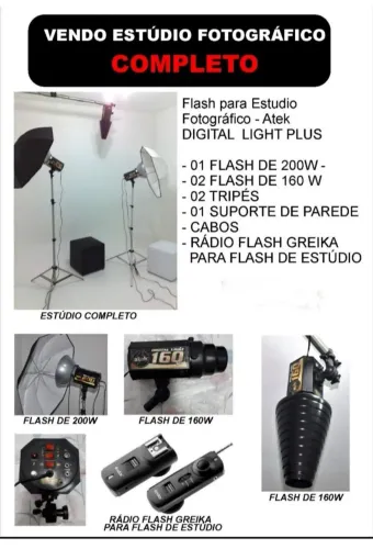 Estúdio fotográfico completo