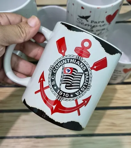 Caneca / xícara personalizada de time com nome , fazemos qlqr tema apenas $25