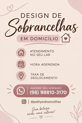 Design de sobrancelhas em domicílio