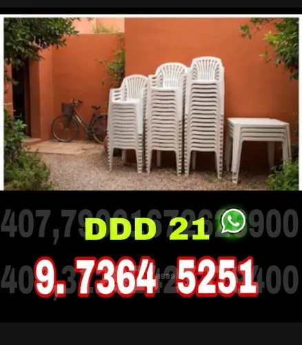 Aluguel de Mesas e Cadeiras de Plástico - ótimo Preço