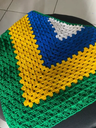 Top Crochê Brasil Core - Copa do Mundo