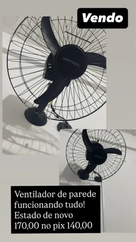 Ventilador semi novo (bem abaixo do valor original que é 285,00)