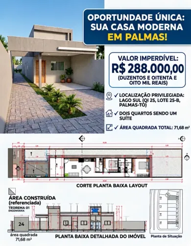 CASA NA REGIÃO LAGO SUL (PRONTA PARA MORAR)