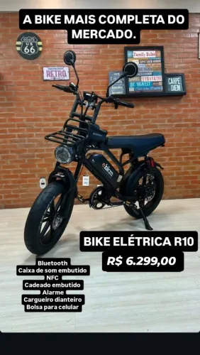 BIKE ELÉTRICA V40/V9/V20/R10 1000W ZERADA, COM NOTA FISCAL E GARANTIA.