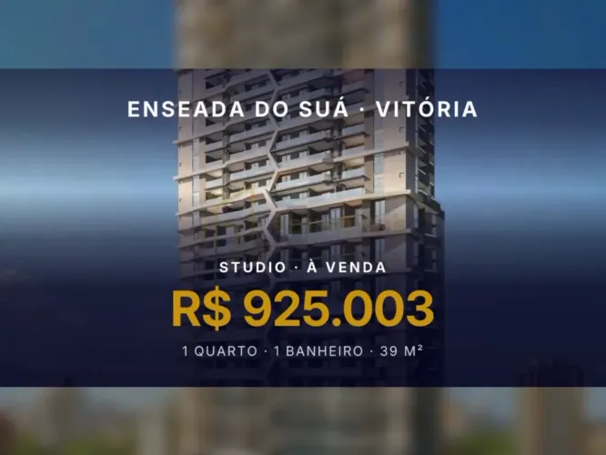 Studio moderno em Enseada do Suá: seu novo lar no coração de Vitória!