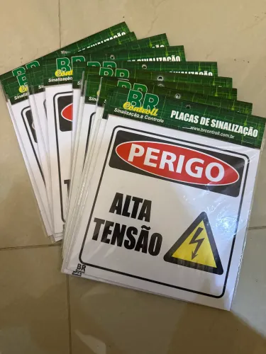 13 Placas "ALTA TENSÃO"