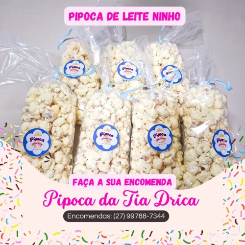 PIPOCA DE LEITE NINHO DA TIA DRICA