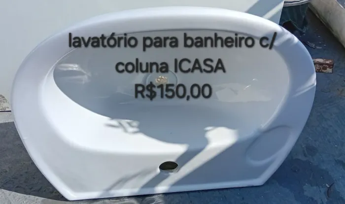 Lavatório para banheiro em porcelana ICASA