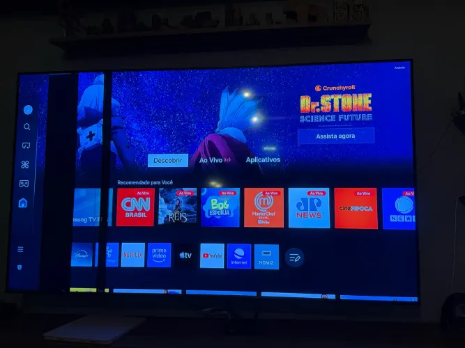 TV Samsung 65 polegadas com defeito na tela