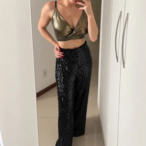 Calça lantejoula