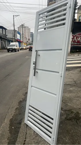 Portão social branco 0.80x2.10