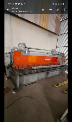 Guilhotina capacidade 5mm x 3,8m