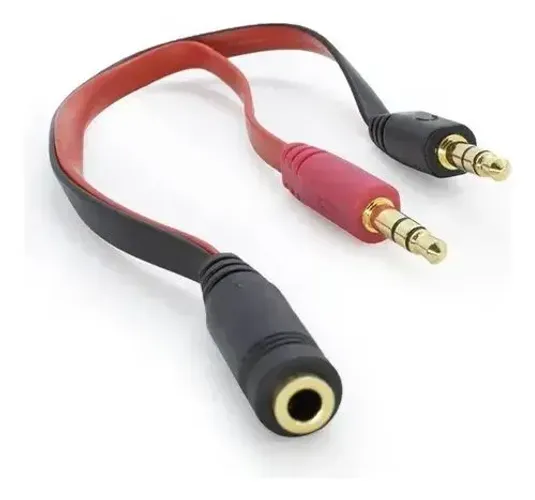Cabo Adaptador Headsets P3 fêmea X2 P2 macho 