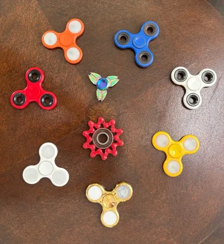 Kit 9 Fidget Spinners Coloridos