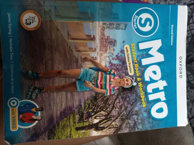 Livro de inglês Metro student book e workbook