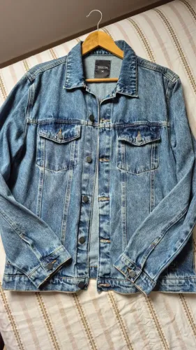 ## Jaqueta Jeans YOUCOM Masculina Tamanho M - Azul Estonada