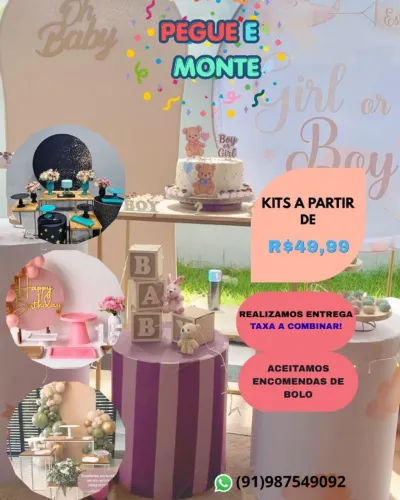 Aluguel de Kit Pegue e Monte a partir de R$ 50,00 Aceito Cartão