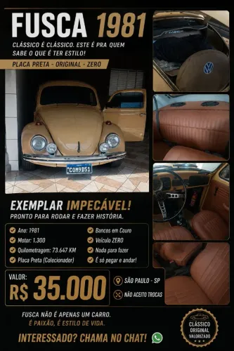 Volkswagen Fusca Fusca (gasolina) 1981