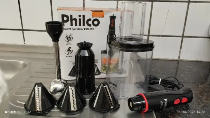 Mixer Philco Maxxfit Spiralizer PMX07P, 2 em 1 (mixer + cortador de legumes)