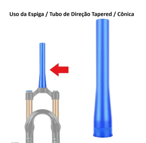 Espiga Tubo de Direção Tapered Suspensão Mtb Speed Ciclismo