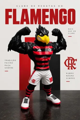 Mascote do Flamengo em 3D