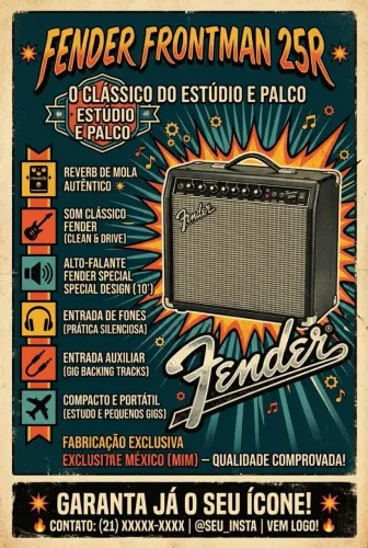 Amplificador Fender Frontman 25R Made in Mexico - Reverb de Mola