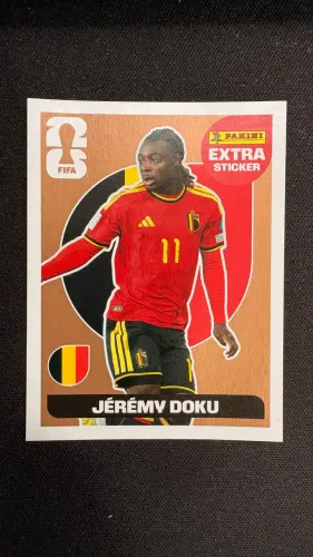 Figurinha Legend - Copa do Mundo 2026 - Jeremy Doku - Bélgica - Bronze - Original