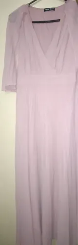 Vestido clássico Rosa longo elegante tamanho M -42 - padrão 