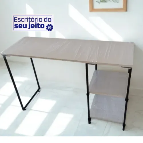 Birô 1,1m NOVA Mesa de Escritório Multiuso Industrial Computador Notebook Escrivaninha