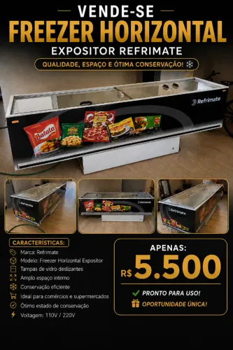 Freezer Horizontal Expositor Refrimate