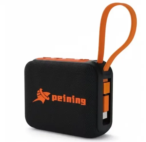 CAIXA DE SOM PEINING 2X1 POWERBANK PEIS117