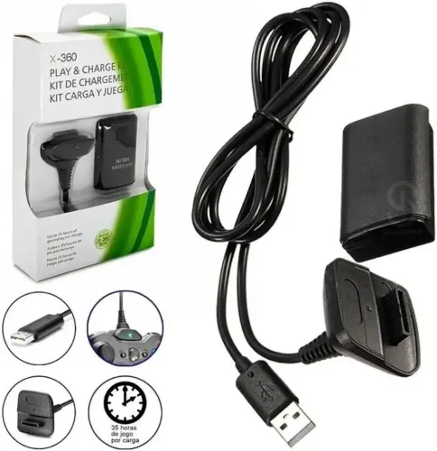 Kit cabo e bateria controle Xbox:) entrega gratis