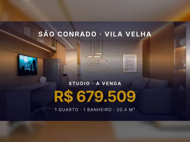 Aproveite a vida à beira-mar: Studio moderno em São Conrado, Vila Velha!
