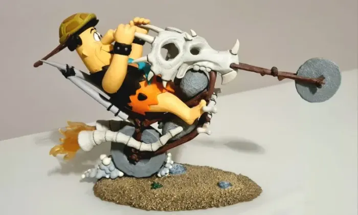 Fred Flinstone On Chopper Action Figure