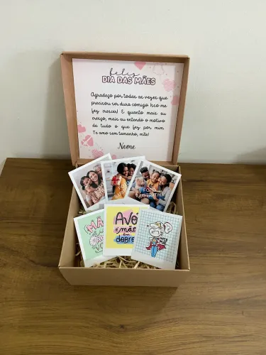 Caixa personalizadas com foto e frase