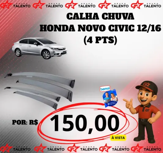 CALHA CHUVA CIVIC(4PORTAS)