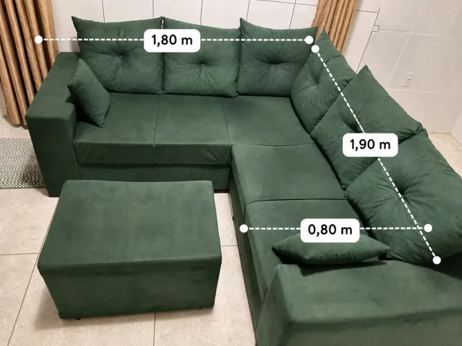 Sofá Retrátil com Chaise - Semi Novo