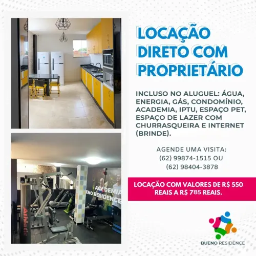 Locação de Loft mobiliado sem burocracia no Setor Coimbra em Goiânia