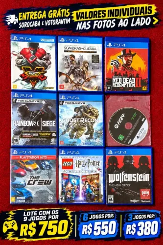 Jogos PS4 e PS5 Avulsos ou em Lote / Parcelo até 10x / Entrega Grátis Sorocaba