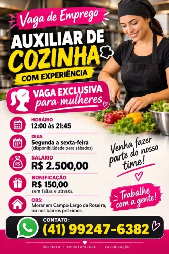 auxiliar de cozinha