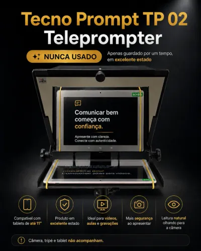 Teleprompter Tecno Prompt TP 02 - sem uso
